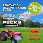 Pecks Groundcare, Redexim, Baroness and Kubota to Feature in Machinery Demonstration Event